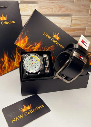 Подарочный набор часы, браслет, ремень и коробка 20631436