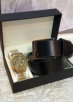 Подарочный набор часы, ремень и коробка 20636409