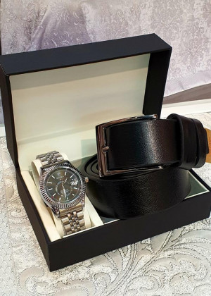 Подарочный набор часы, ремень и коробка 20636410