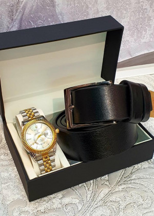 Подарочный набор часы, ремень и коробка 20636411