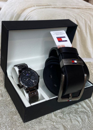Подарочный набор часы, ремень и коробка 20637412