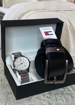 Подарочный набор часы, ремень и коробка 20637414