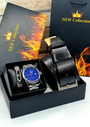 Подарочный набор часы, браслет, ремень и коробка 20637415