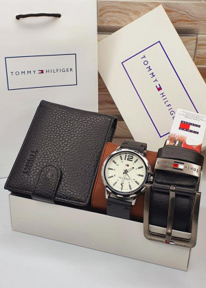 Подарочный набор часы, ремень, кошелёк  и коробка 20639441