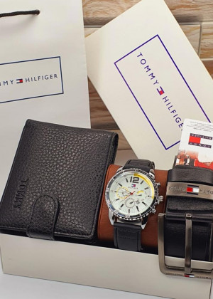 Подарочный набор часы, ремень, кошелёк  и коробка 20639443