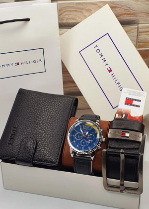 Подарочный набор часы, ремень, кошелёк  и коробка 20639444