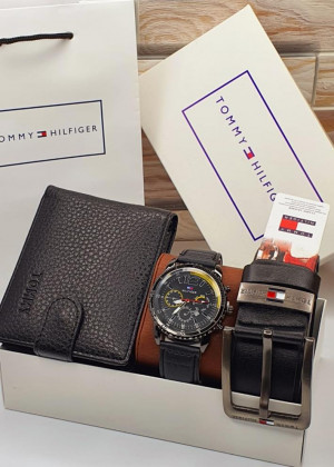 Подарочный набор часы, ремень, кошелёк  и коробка 20639445