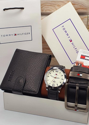 Подарочный набор часы, ремень, кошелёк  и коробка 20639446