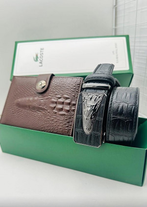 Подарочный набор для мужчины ремень, кошелек + коробка #21144882