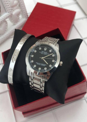 Подарочный набор для женщин часы, браслет + коробка 21151273