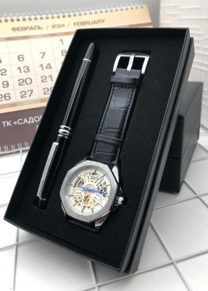 Подарочный набор для мужчины часы, ручка + коробка #21177520