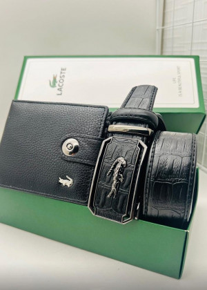 Подарочный набор для мужчины ремень, кошелек + коробка 21177529