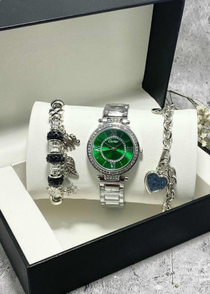 Подарочный набор для женщин часы, 2 браслета + коробка 22853038