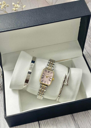Подарочный набор для женщин часы, 2 браслета + коробка 23124079