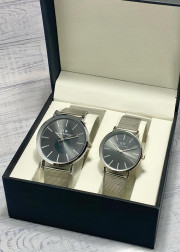 Подарочный набор часы для мужчин и для женщин + коробка