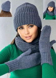 Шапка + шарф и перчатки