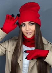 Шапка + шарф и перчатки