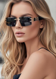 Набор женские солнцезащитные очки, коробка, чехол + салфетки