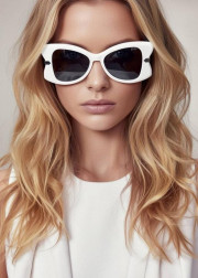 Набор женские солнцезащитные очки, коробка, чехол + салфетки