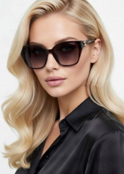 Набор женские солнцезащитные очки, коробка, чехол + салфетки