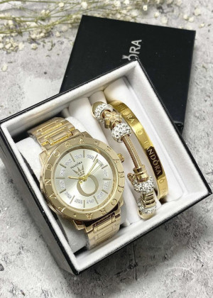 Подарочный набор для женщин часы, 2 браслета + коробка 23304503
