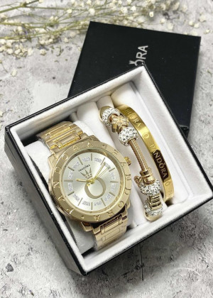 Подарочный набор для женщин часы, 2 браслета + коробка 23304698