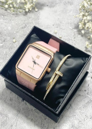 Подарочный набор для женщин часы и браслет+ коробка