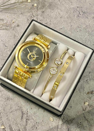 Подарочный набор для женщин часы, 2 браслета + коробка 23304730