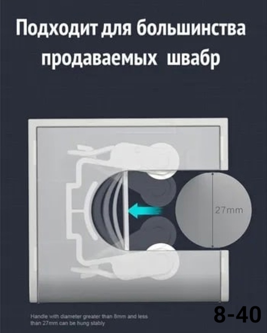 Настенный держатель для швабры 22918549