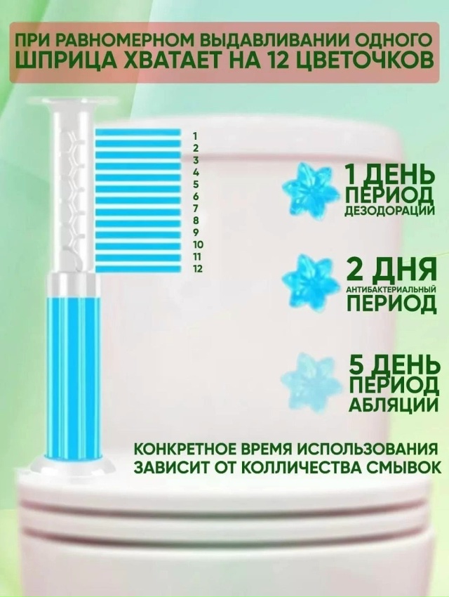 Гель освежитель для унитаза в шприце 23138278